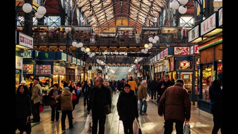 People Wandering Around A Shopping Centre. Relaxing sounds. Drift into your own happiness.