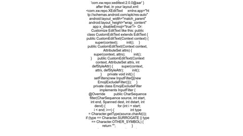 How to disable emoji from being entered in Android EditText