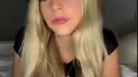 Cute blonde girl teasing you