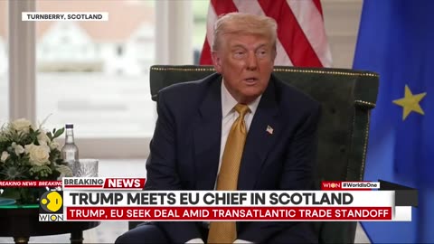 Breaking: Trump Meets EU Chief in Scotland |sunmax966