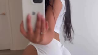 🍑 Sexy In White Booty Shorts 💯🔥