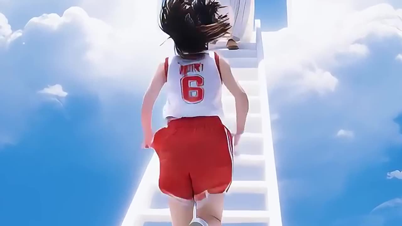girl run in to Jesus