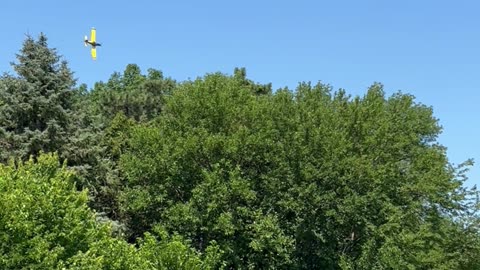 Crop Dusting over our Neighbors Corn Fields.