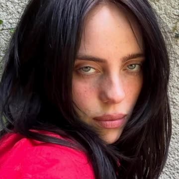 Billie Eilish with some selfies showing her beautiful face