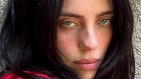Billie Eilish with some selfies showing her beautiful face
