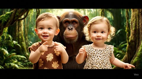 Cute Baby Tarzan & Jane Meet a Talking Chimp! | WePrepYou.com