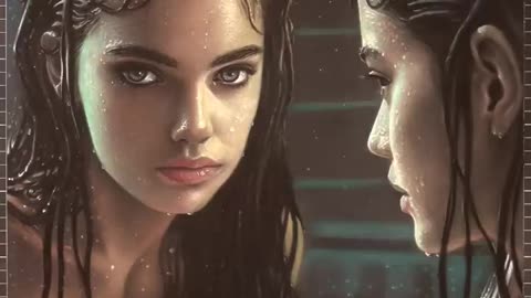 FULL VERSION DRAWING. DRAWING BEAUTIFUL GIRL