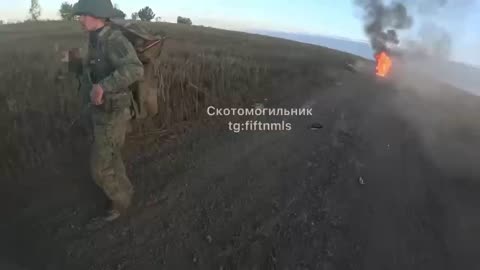 First Person Russian Troops Under Attack From a Ukrainian FPV
