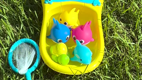 Toy Baby Shark Family in the Shower Doo Doo Doo! #shorts