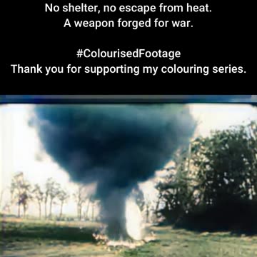 Flamethrower Tank in Action #ColourisedHistory