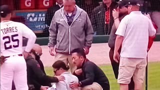 Groundskeeper gets hurt.....flips off camera