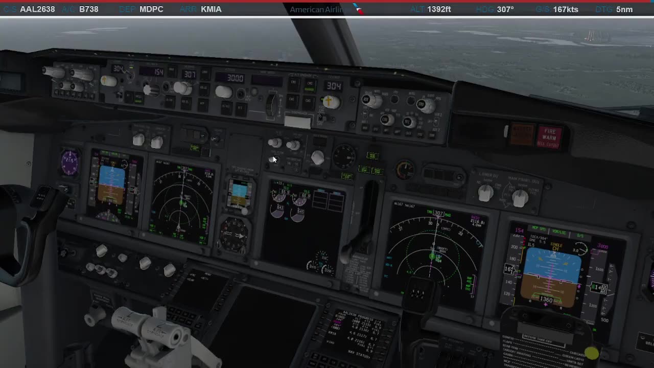 Landing in Miami (KMIA)