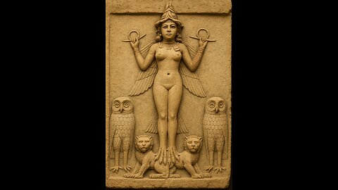 🕊️ The Burney Relief Decoded: Ishtar, Ereshkigal & the Ancient Frequency Gateway