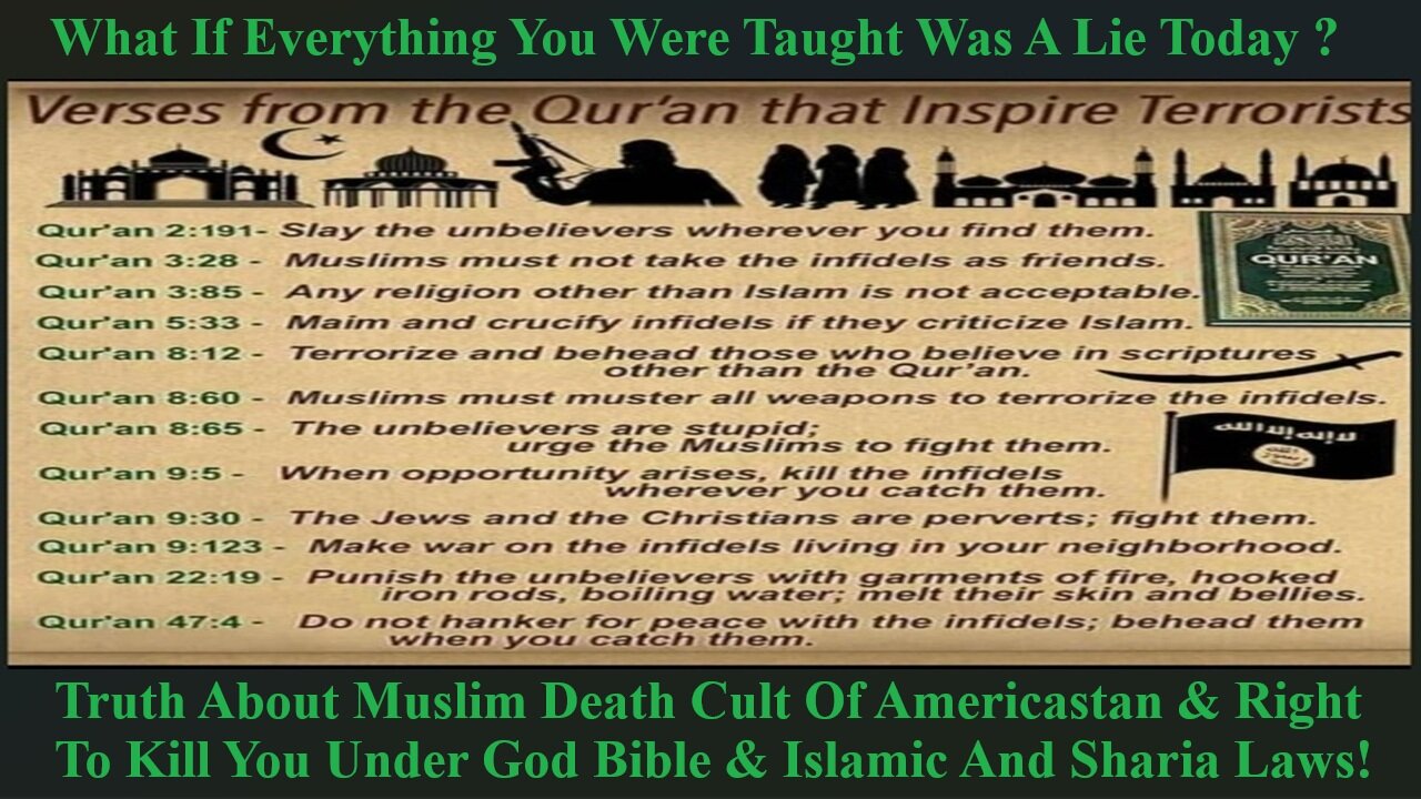 Truth About Muslim Death Cult Of Americastan & Right To Kill You Under Islamic And Sharia Laws