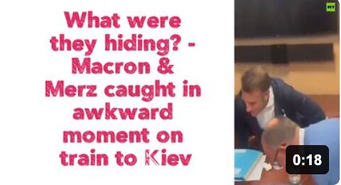 What were they hiding? - Macron & Merz caught in awkward moment on train to Kiev