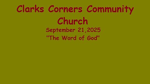 09/21/2025 The Word of God