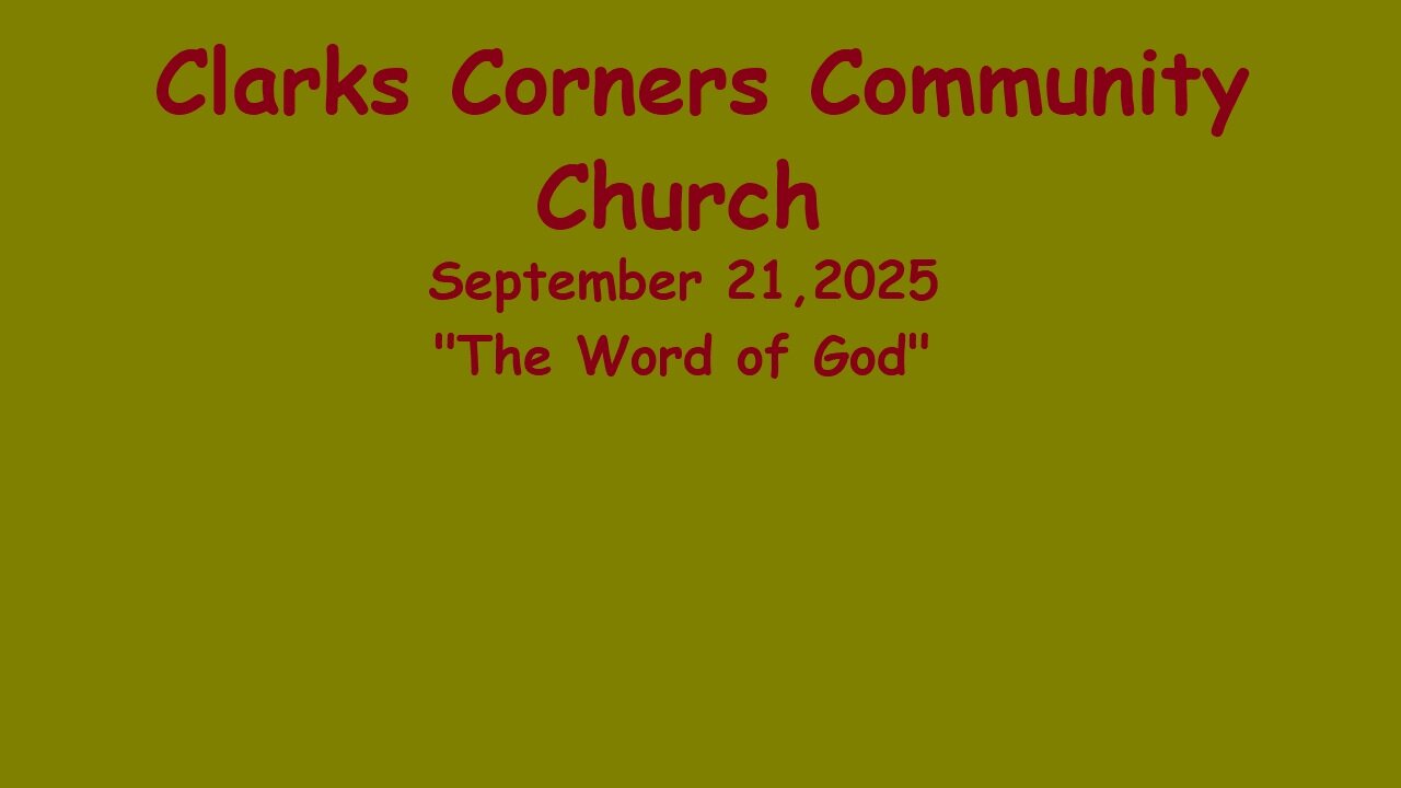 09/21/2025 The Word of God