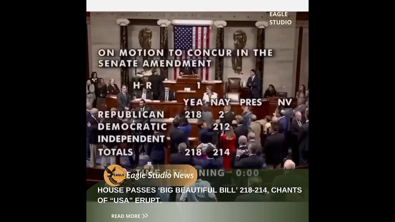 House Passes ‘Big Beautiful Bill’ 218-214, Chants of “USA” Erupt