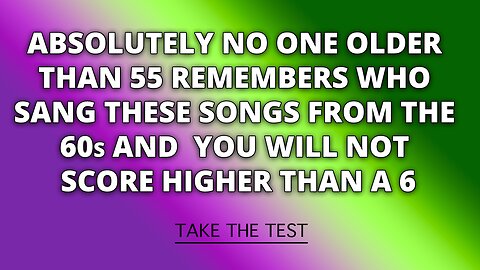 Who Performed These 1960s Hits?