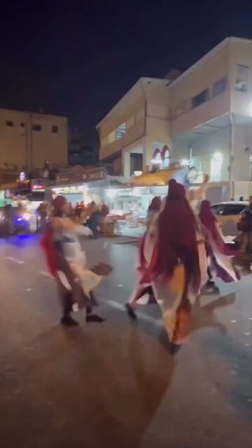 🎅 🇵🇸 🇮🇱 Israeli policemen on motorcycles also disrupted a public performance of Dabke as