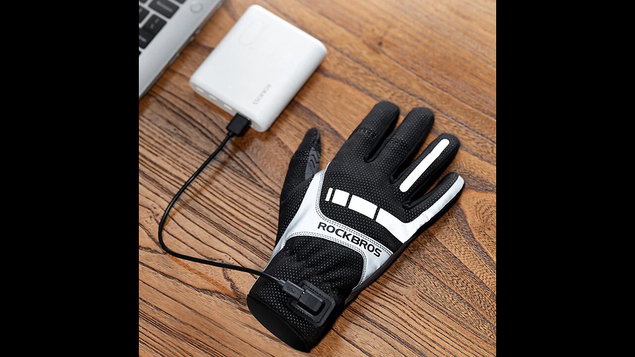 Electric Thermal Heated Gloves, with Touchscreen-compatible Fingertips & Reflecting Strip