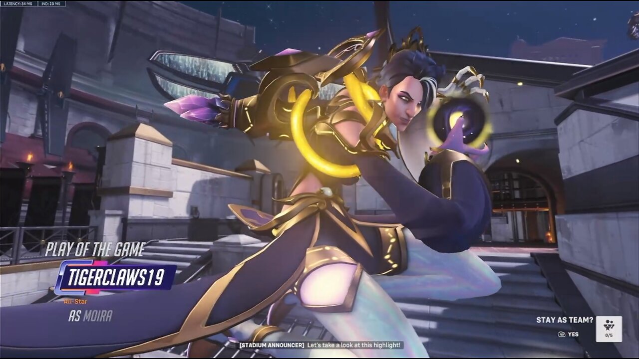 Moira is amazing in Stadium. I got the POTG