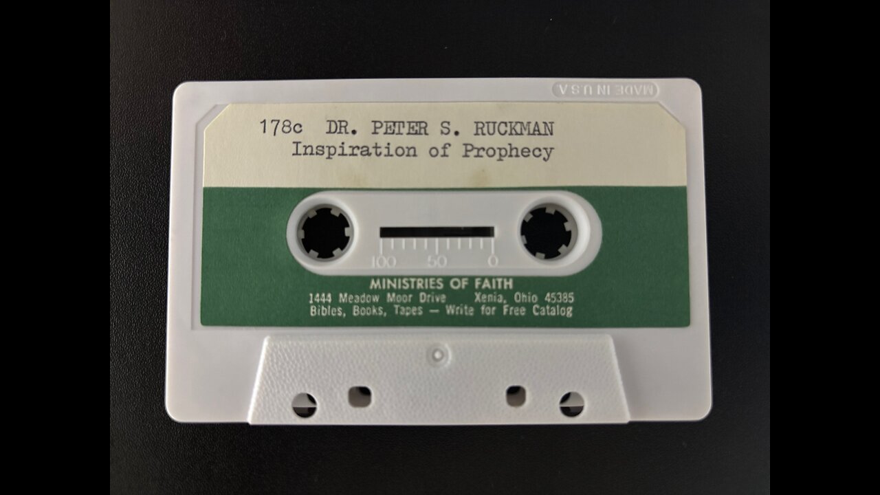 Inspiration Of Prophecy - Dr. Peter Ruckman (Audio is rough)