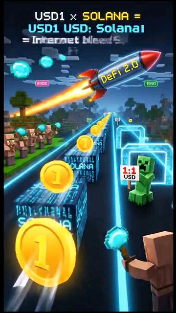$USD1 on Solana — Capital markets at internet speed #wlfi #usd1 #minecraft #memes #gaming #animation