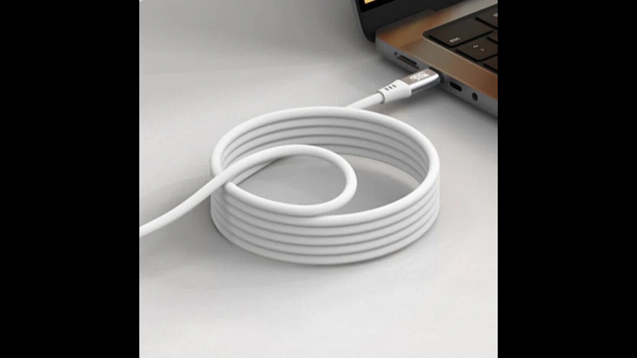 Magnetic Auto-Retractable Dual-C Fast Charging Cable
