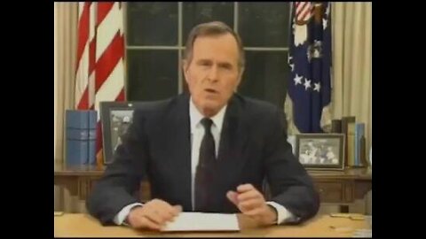 Captioned - 1992 Flashback of President Bush to send National Guards