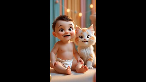 baby & kitten bff
