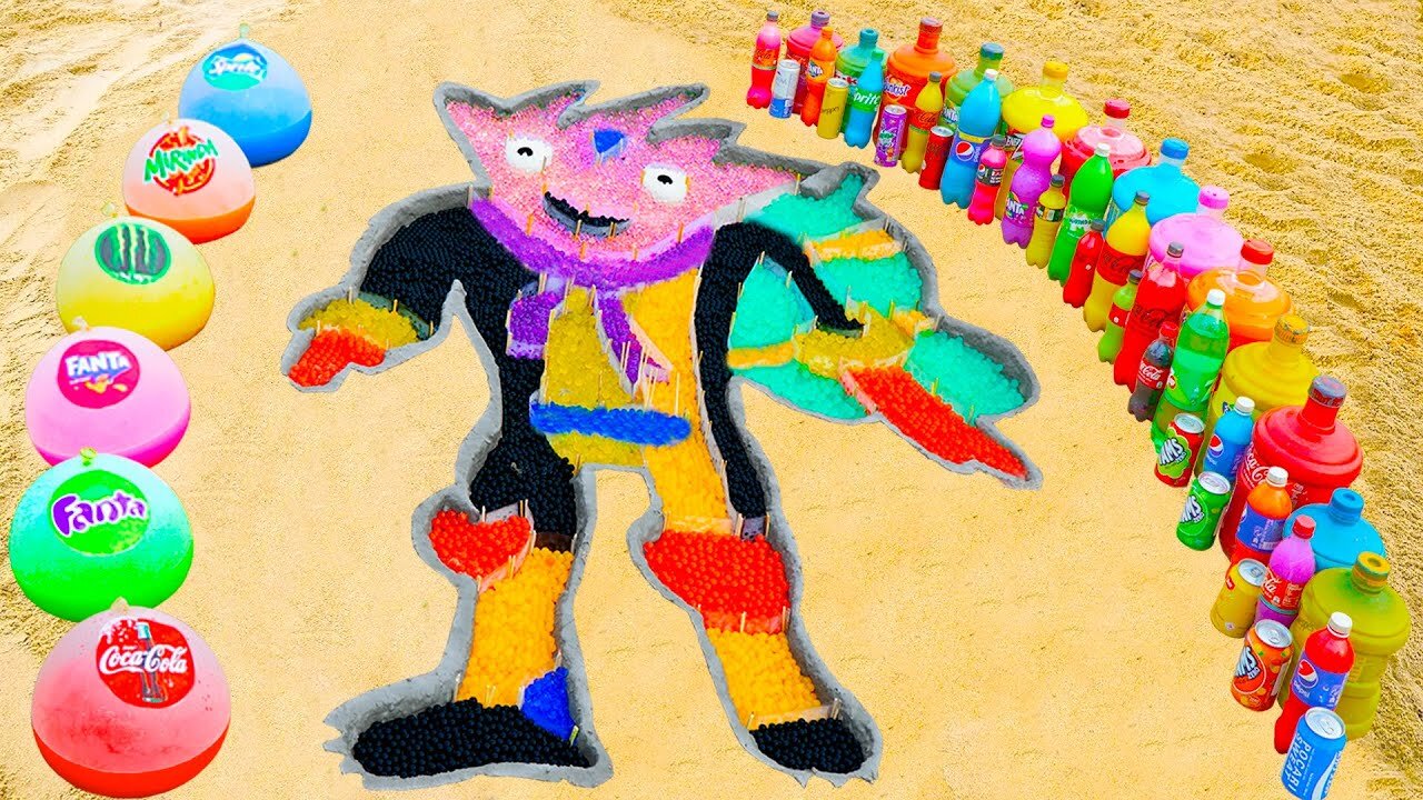 How to make Rainbow Distant Bloom with Orbeez, Balloons Fanta, Coca Cola vs Mentos & Popular Sodas