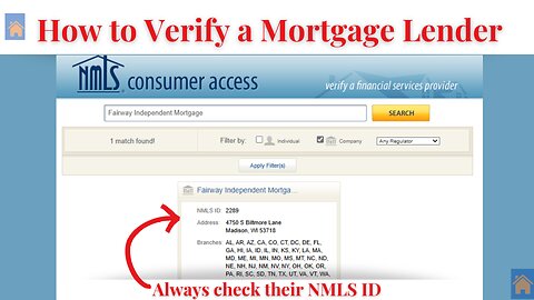 How to Check Using NMLS Consumer Access