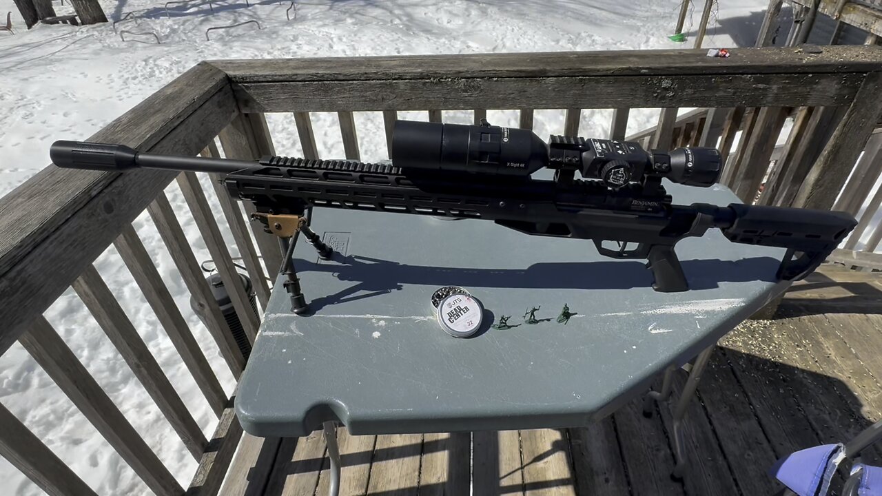 Benjamin Armada .22 VS Army Men at 94yards