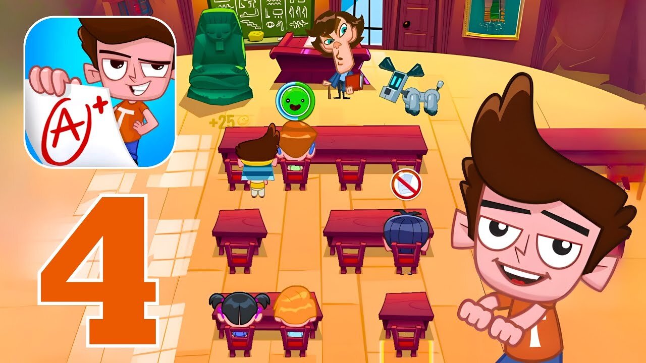 Cheating Tom 3 - Genius School - Gameplay Walkthrough Part 4 - Level 31-40 (iOS, Android)