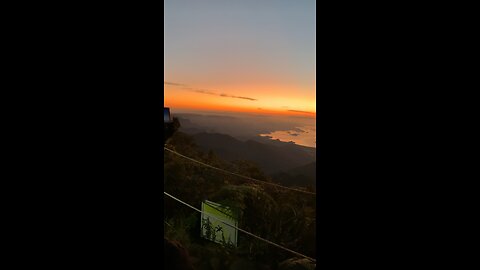 Beautiful sunrise at 6:15 am on Pedra da Macela