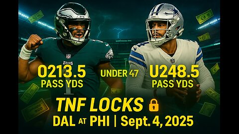 TNF BEST BETS: Eagles vs Cowboys | 10 Props & Same-Game Parlays (Sept 4, 2025)