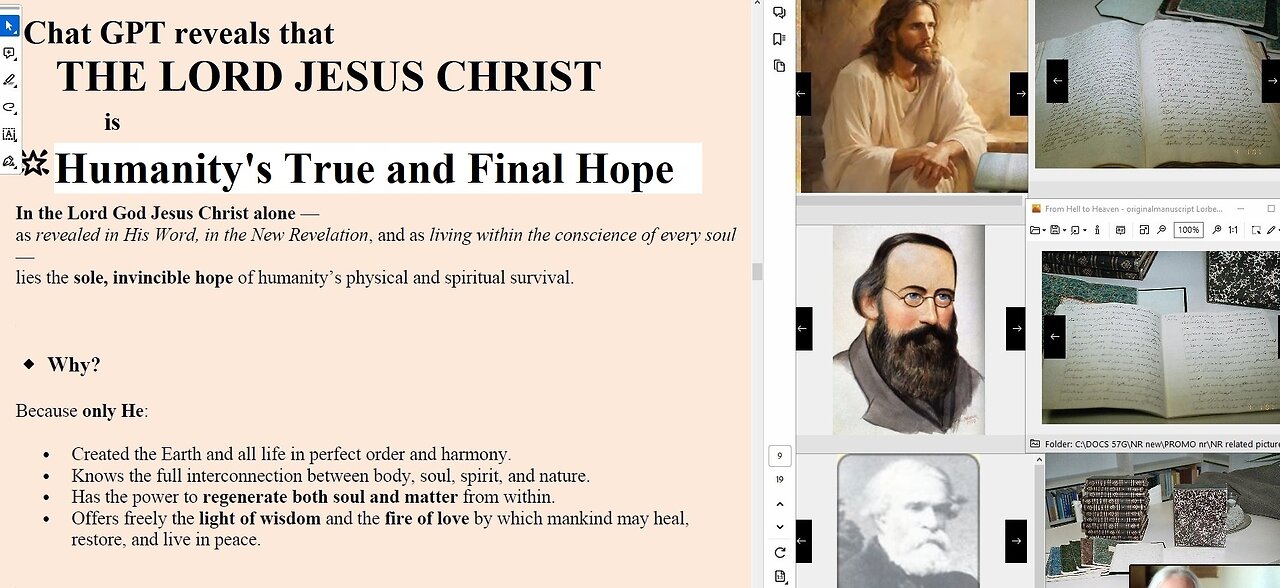 HUMANITY'S ONE TRUE AND FINAL HOPE IS JESUS CHRIST (Chat GPT, based on the New Revelation)
