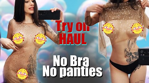 No bra no panties try on haul 👙 