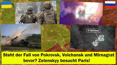 ⚡Könnten Pokrovsk, Volchansk & Mirnagrat bald fallen?💥Zelenskyy reist nach Paris✈️ Ukraine Krieg