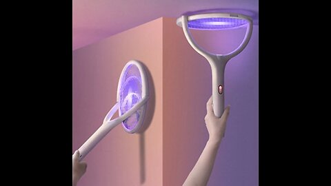 5 -in-1 Electric Mosquito Killer Flyswatter. with 90° Rotatable Design & Mosquito Light Trap