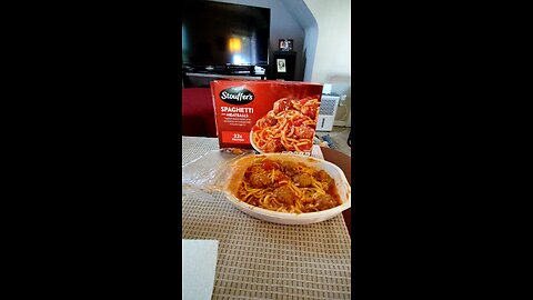 Eating Stouffer's Spaghetti With Meatballs, Dbn, MI, 5/18/25