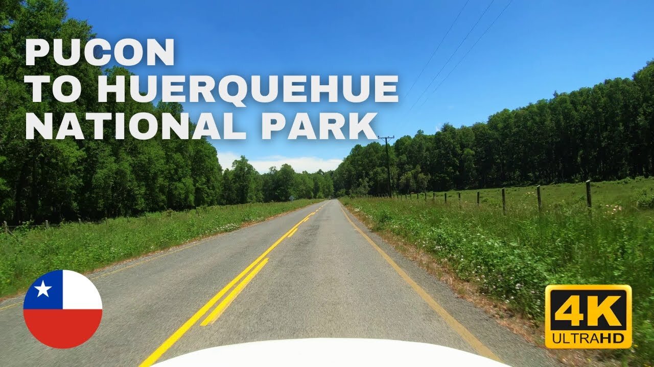 Driving from Pucón to Huerquehue national park | 🇨🇱 Chile | 4K 60fps