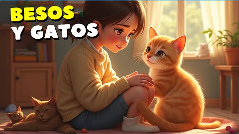 El Concepto De Los Besos Entre Humanos Y Gatos