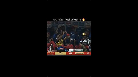 Virat Kohli back to back sixes