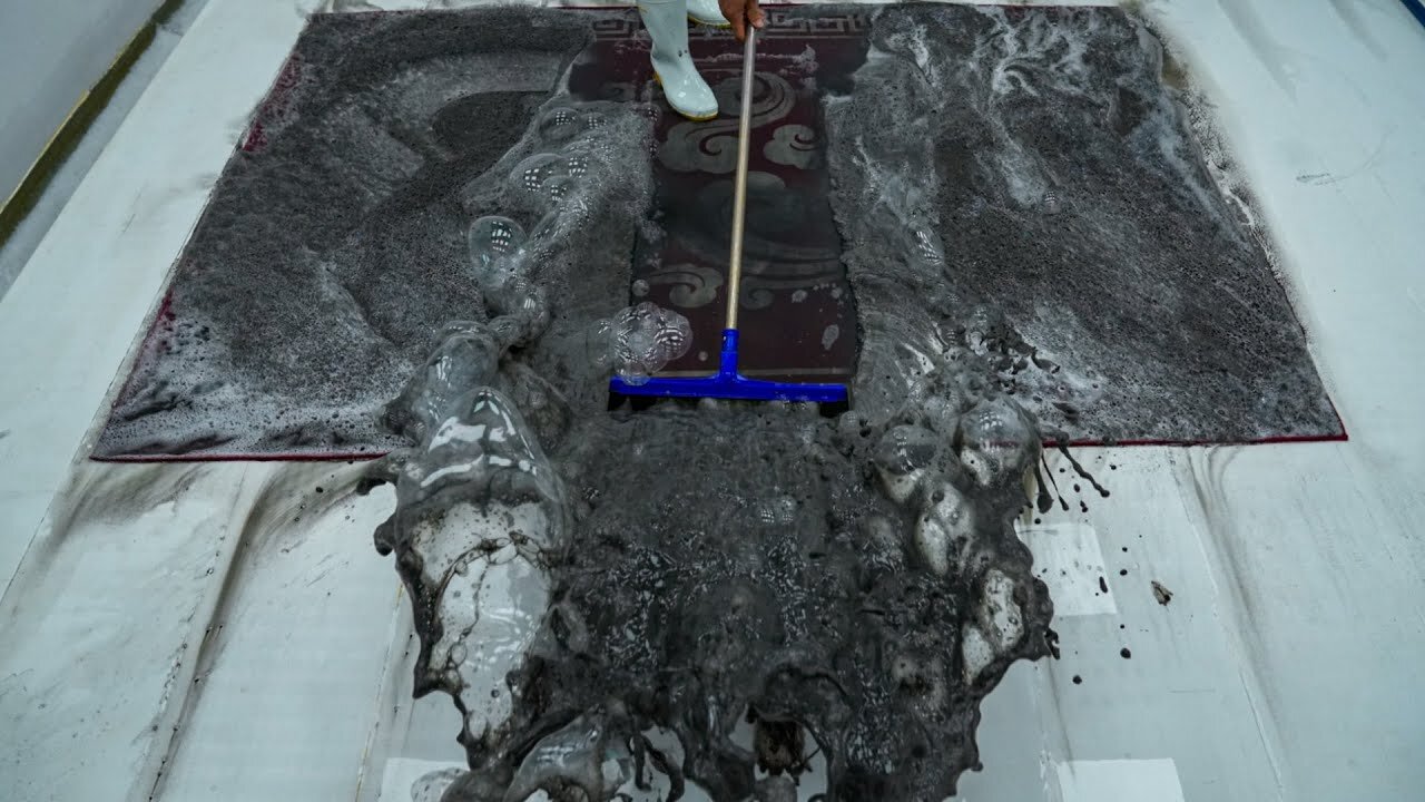 Conquering The Sludge Monster: Rug Was Left Under A Tree For A Year - ASMR Satisfying Video