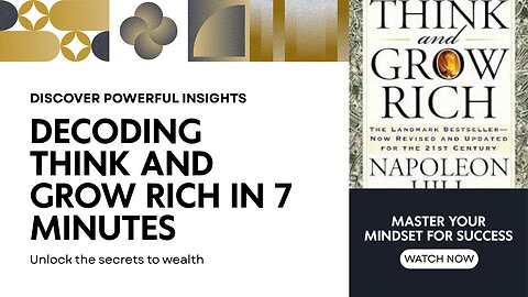📖 Decoding "Think & Grow Rich" 🔑 | Secrets to Wealth & Success Revealed 💰