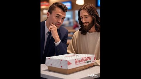 A Picture Of Charlie Kirk At Krispy Kreme With Jesus 🍩