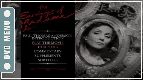 The Earrings of Madame De… - DVD Menu