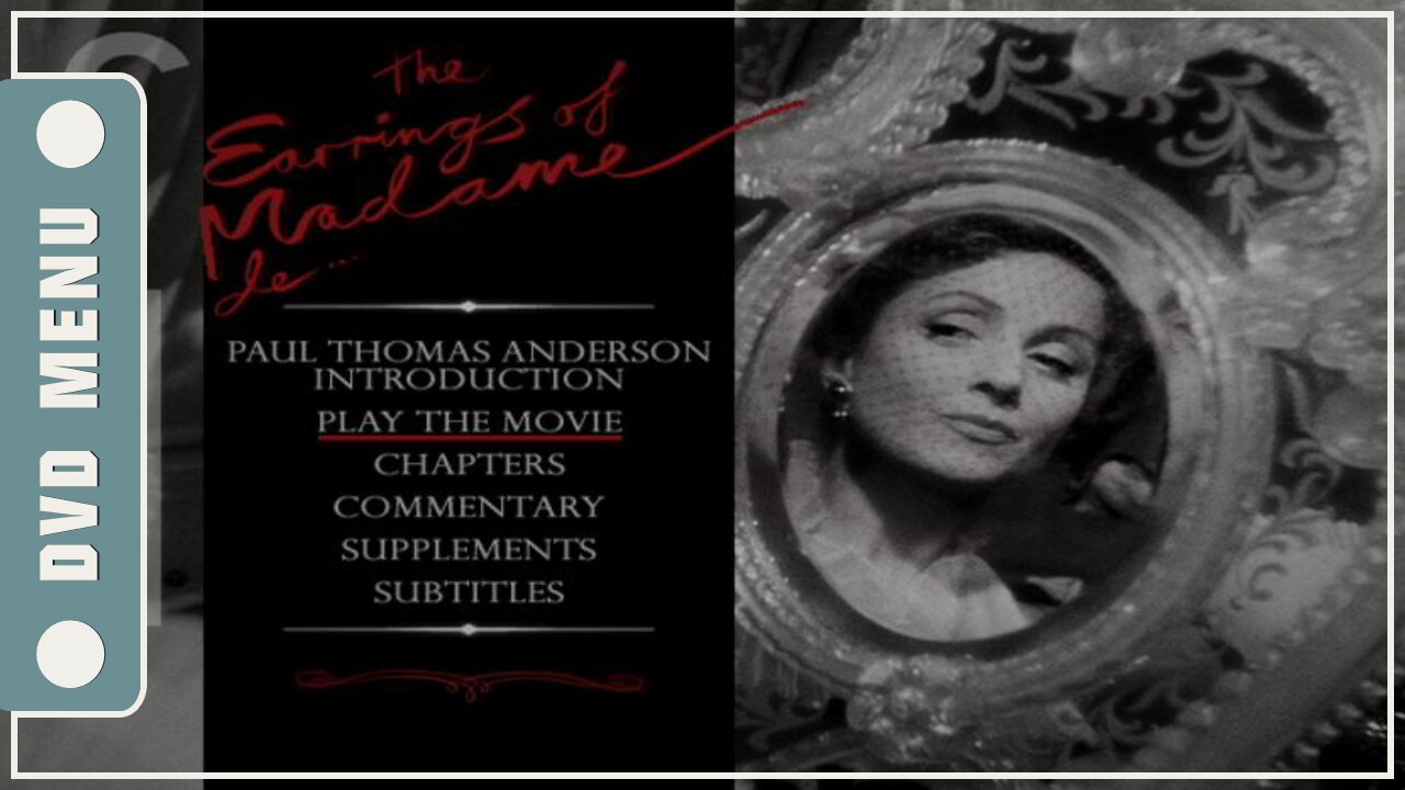 The Earrings of Madame De… - DVD Menu